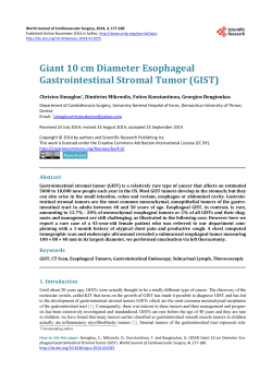 Giant 10 cm Diameter Esophageal Gastrointestinal Stromal Tumor