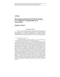 Determinism and the Death of Folk Psychology