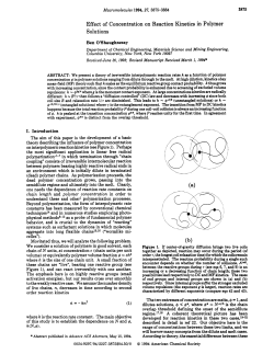 Effect of Concentration on Reaction Kinetics in Polymer Solutions