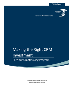 Making the Right CRM Investment