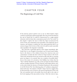 CHAPTER FOUR The Beginnings of Cold War