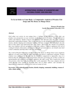 INTERNATIONAL JOURNAL OF HUMANITIES AND CULTURAL