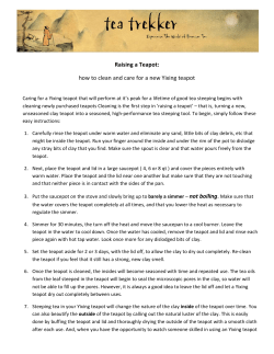 `Raise` an Yixing Teapot