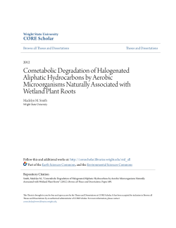 Cometabolic Degradation of Halogenated Aliphatic