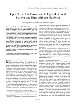 Optical Satellite Downlinks to Optical Ground Stations