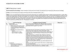 UNIT 6: Reproduction in plants www.theallpapers.com