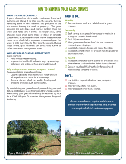 How to Maintain Your GRASS CHANNEL