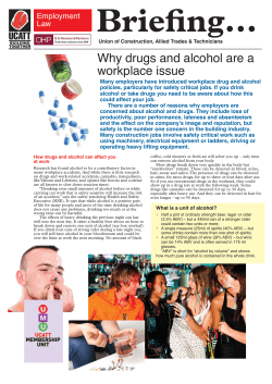 Drugs and Alcohol Briefing rough