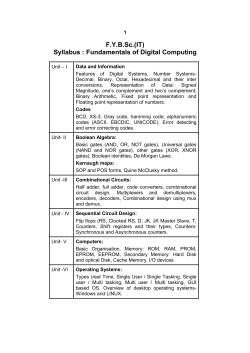 F.Y.B.Sc.(IT) Syllabus : Fundamentals of Digital Computing