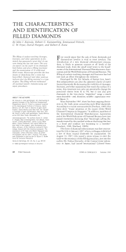 The Characteristics and Identification of Filled Diamonds