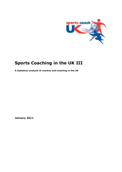 Sports Coaching in the UK III
