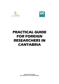practical guide for foreign researchers in cantabria cantabria