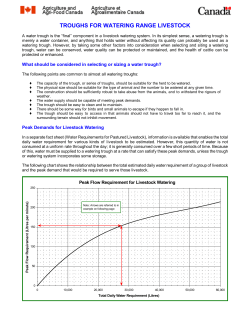 Troughs for Watering Range Livestock