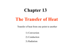 Chapter 13 The Transfer of Heat
