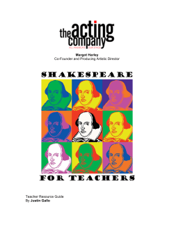 shakespeare for teachers