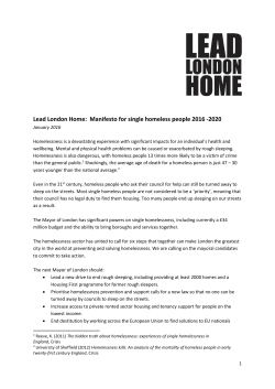 Lead London Home`s manifesto