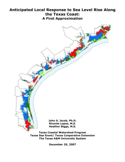 Anticipated Local Response to Sea Level Rise along the Texas Coast: