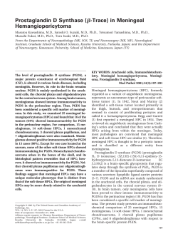 Prostaglandin D Synthase (Я-Trace) in Meningeal