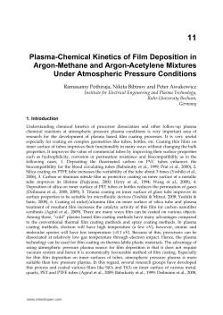 Plasma-Chemical Kinetics of Film Deposition in Argon