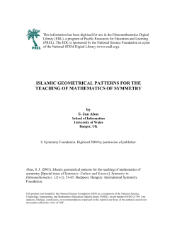 Islamic geometrical patterns for the teaching