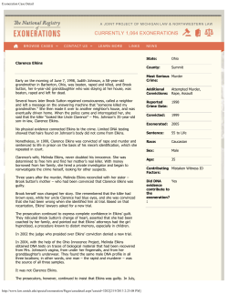 Clarence Elkins - BonPasse Exoneration Services