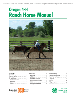 Oregon 4-H Ranch Horse Manual