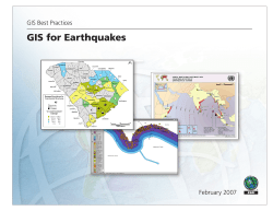 GIS for Earthquakes