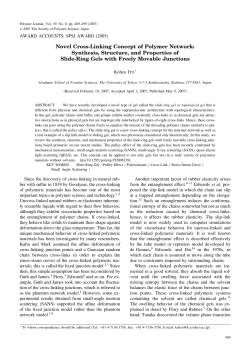 Novel Cross-Linking Concept of Polymer Network