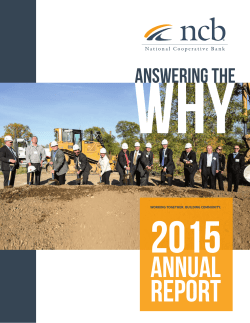 2015 NCB Annual Report - National Cooperative Bank