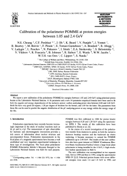 Calibration of the polarimeter POMME at proton