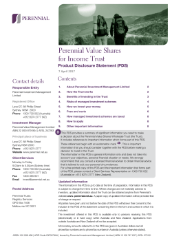 Perennial Value Shares for Income Trust