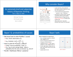 An extremely brief and specious history of Bayesian thinking