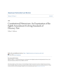 Constitutional Historicism: An Examination of the Eighth Amendment