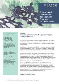 Contract and Commercial Management Program - APMG