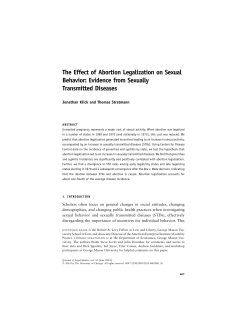 The Effect of Abortion Legalization on Sexual Behavior