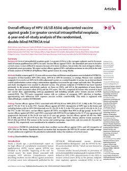 Articles Overall efficacy of HPV-16/18 AS04