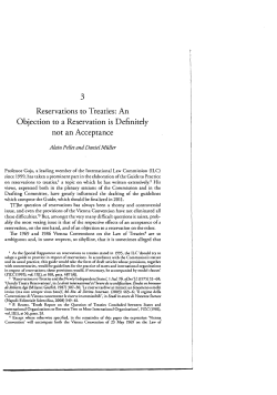 An Objection to a Reservation is Definitely not an