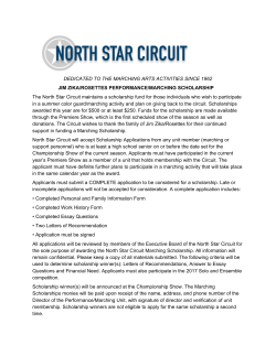 DEDICATED TO THE MARCHING ARTS