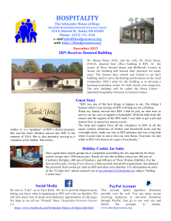 Latest Newsletter - Interfaith Hospitality Network
