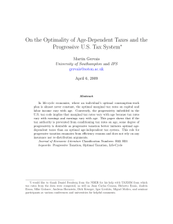 On the Optimality of Age-Dependent Taxes and the Progressive U.S.