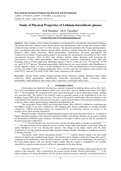 Study of Physical Properties of Lithium-borosilicate glasses