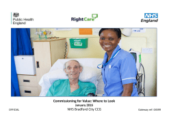 NHS Bradford City CCG Commissioning for Value: Where to Look