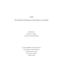 The Bayesian Intrapersonal/Extrapersonal Classifier