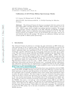 Calibration of ACS Prism Slitless Spectroscopy Modes
