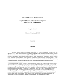 Is the 1918 Influenza Pandemic Over? Long