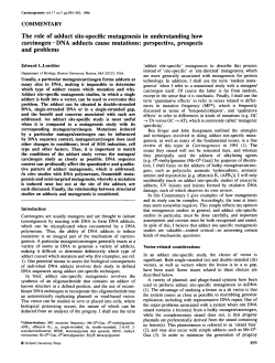 The role of adduct site-specific mutagenesis in