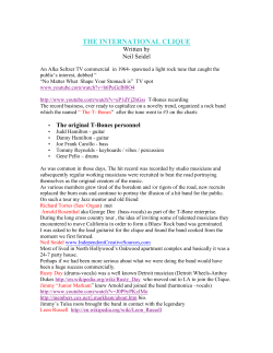 THE INTERNATIONAL CLIQUE