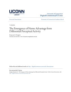 The Emergence of Home Advantage from Differential Perceptual