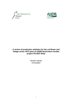 A review of production statistics for the cut