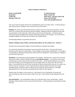 History of Western Civilization II History 21:510:202:80 Dr. Martha